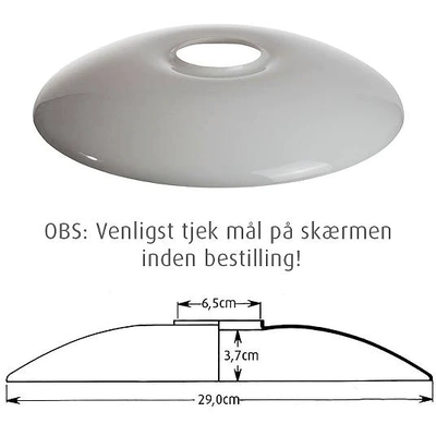 Louis Poulsen PH 3/2 Glas Overskærm til Bord- og Væglampe