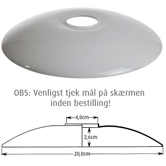 PH 2/1 Glas Overskærm F/pende