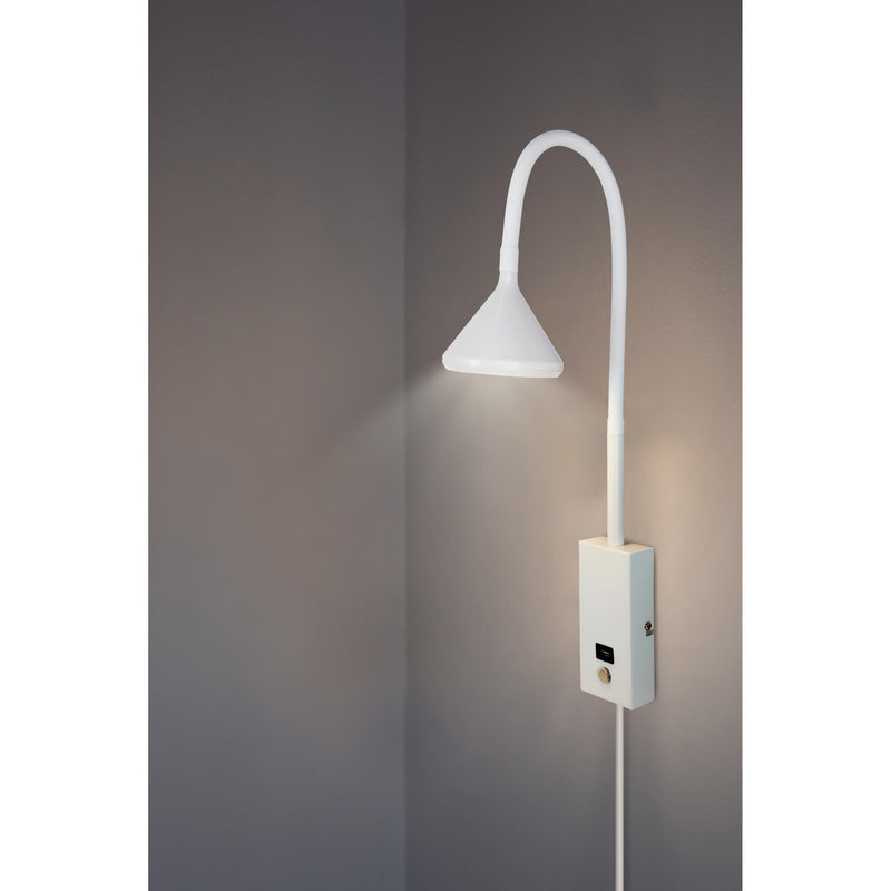 BRASSO HVID LED OG USB VÆGLAMPE - Y connection