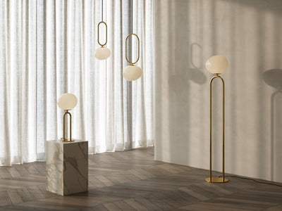 DFTP SHAPES Ø27 MESSING PENDEL - Organisk elegance med blødt lys