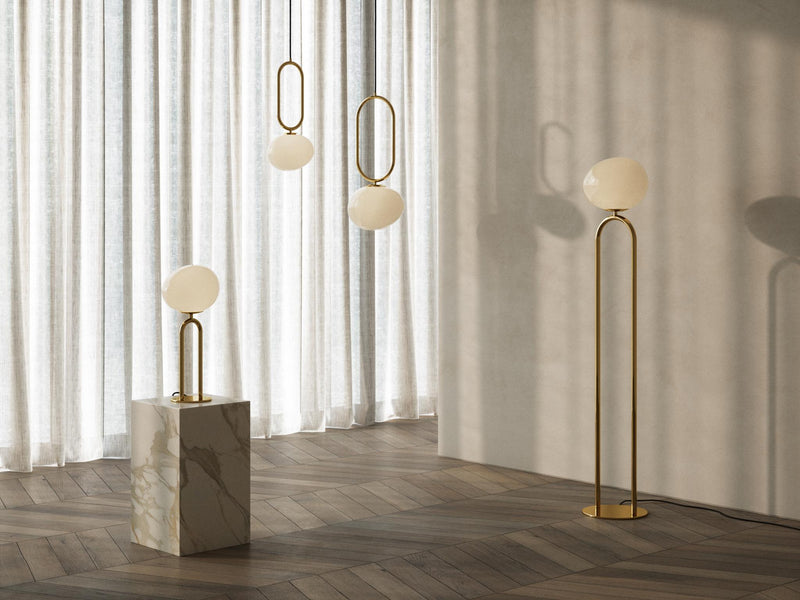 DFTP SHAPES Ø27 MESSING PENDEL - Organisk elegance med blødt lys