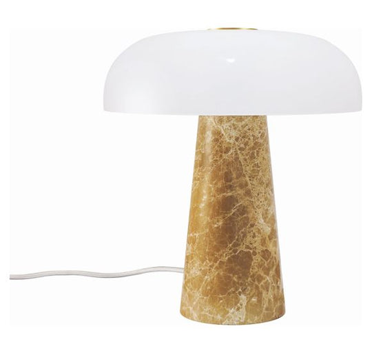 GLOSSY MINI BORDLAMPE BEIGE MARMOR