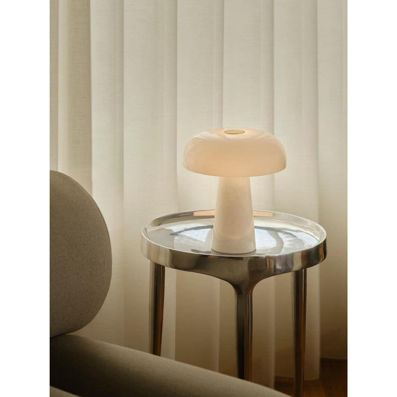 GLOSSY MINI BORDLAMPE HVID MARMOR