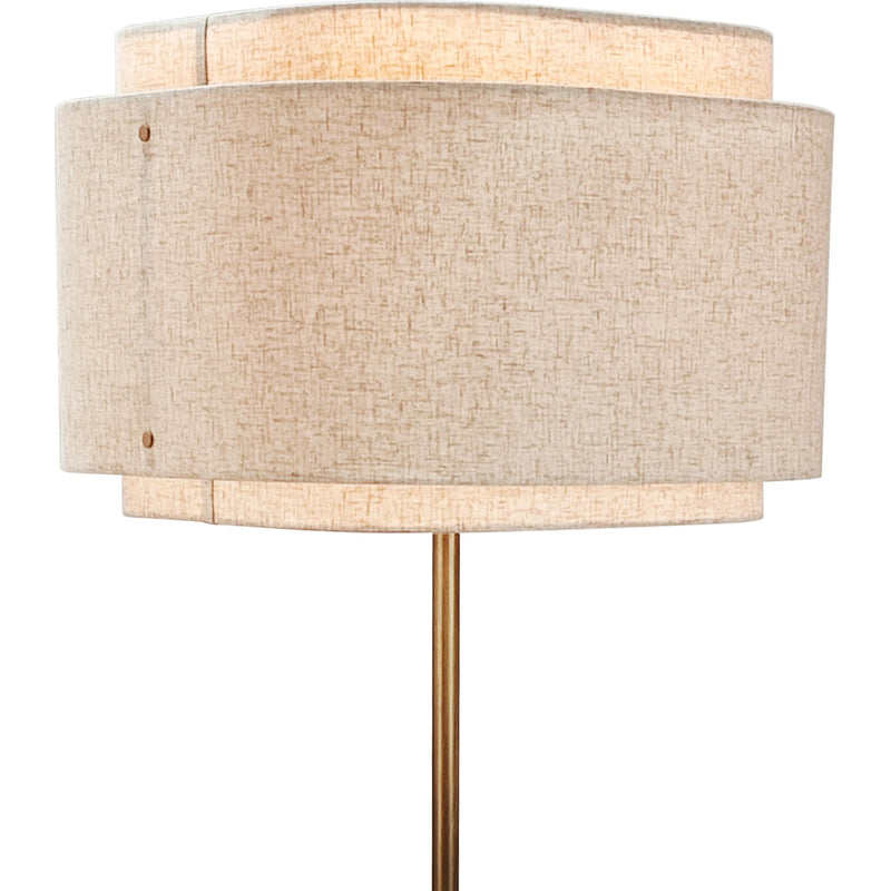 TAKAI GULVLAMPE BRUNERET MESSING/HØR STOF
