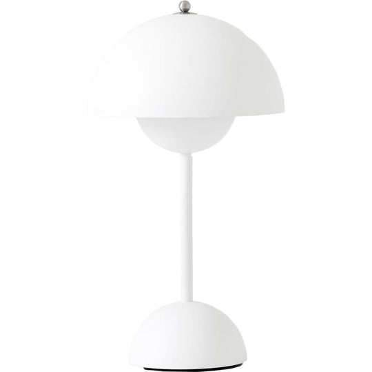 Flowerpot VP9 Portable Bordlampe – &Tradition (Mat Hvid, LED, Magnetisk Oplader)
