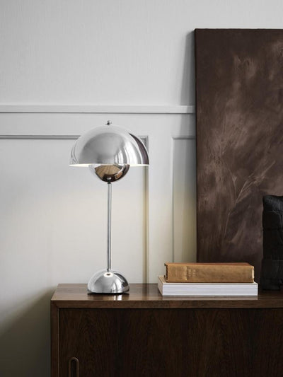 FLOWERPOT VP3 KROM PLATED BORDLAMPE