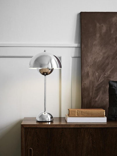 FLOWERPOT VP3 KROM PLATED BORDLAMPE