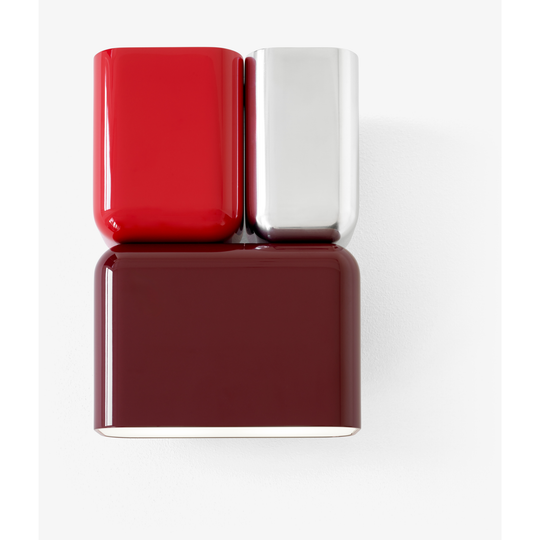 TABATA VÆGLAMPE LN10 DARK BURGUNDY/VERMILION RED