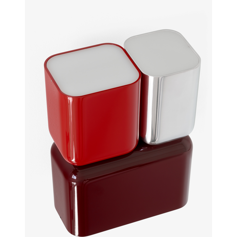 TABATA VÆGLAMPE LN10 DARK BURGUNDY/VERMILION RED