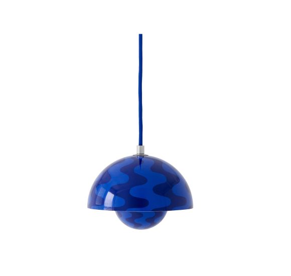 FLOWERPOT VP10 - PENDEL Ø16 - COBOLT BLÅ OG TWILIGHT BLÅ PATTERN