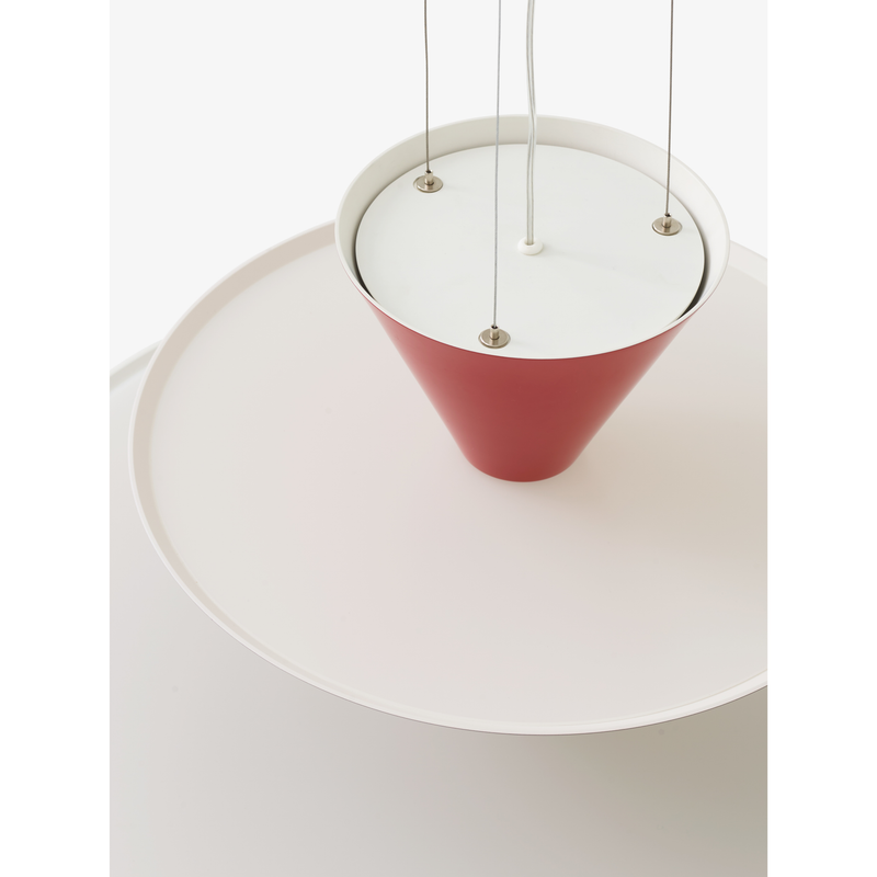 GIO LN15 PENDEL Ø92 VERMILION RED, DARK BURGUNDY OG ECRU WHITE