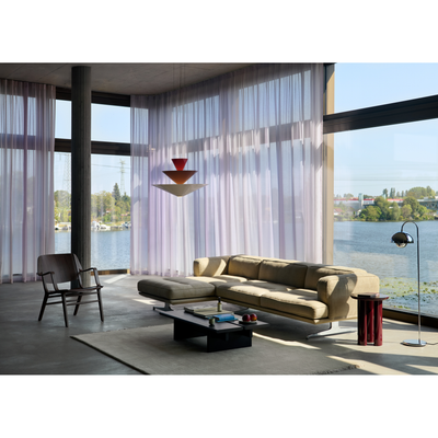 GIO LN15 PENDEL Ø92 VERMILION RED, DARK BURGUNDY OG ECRU WHITE