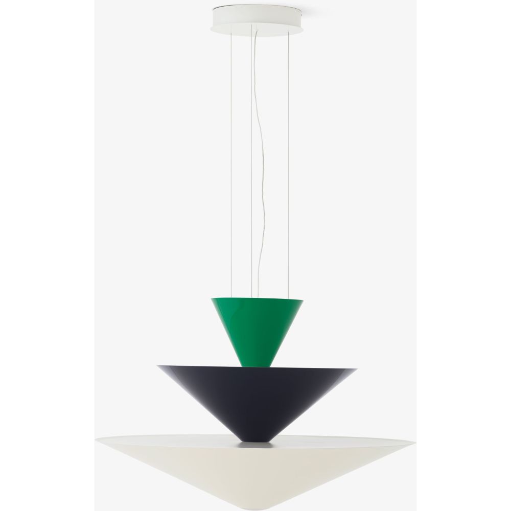 GIO LN15 - PENDEL Ø92 - SIGNAL GREEN, DEEP BLUE OG ECRU WHITE