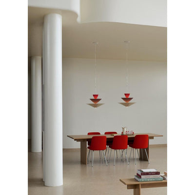 &amp;TRADITION GIO LN14 Ø60 VERMILION RED, DARK BURGUNDY OG ECRU WHITE PENDEL