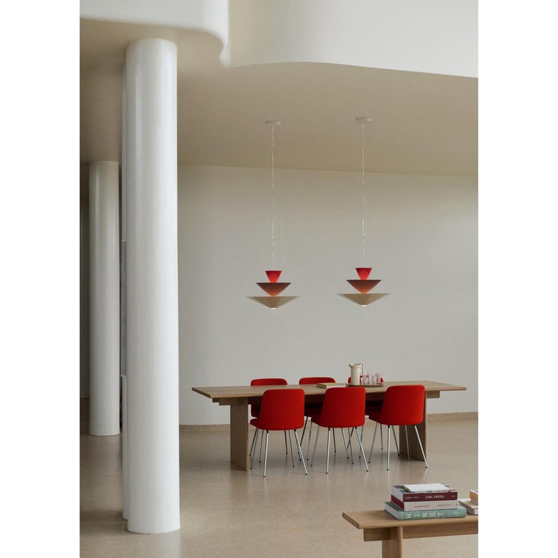 &amp;TRADITION GIO LN14 Ø60 VERMILION RED, DARK BURGUNDY OG ECRU WHITE PENDEL