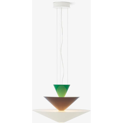 &amp;TRADITION GIO LN14 Ø60 SIGNAL GREEN, DEEP BLUE OG ECRU WHITE PENDEL