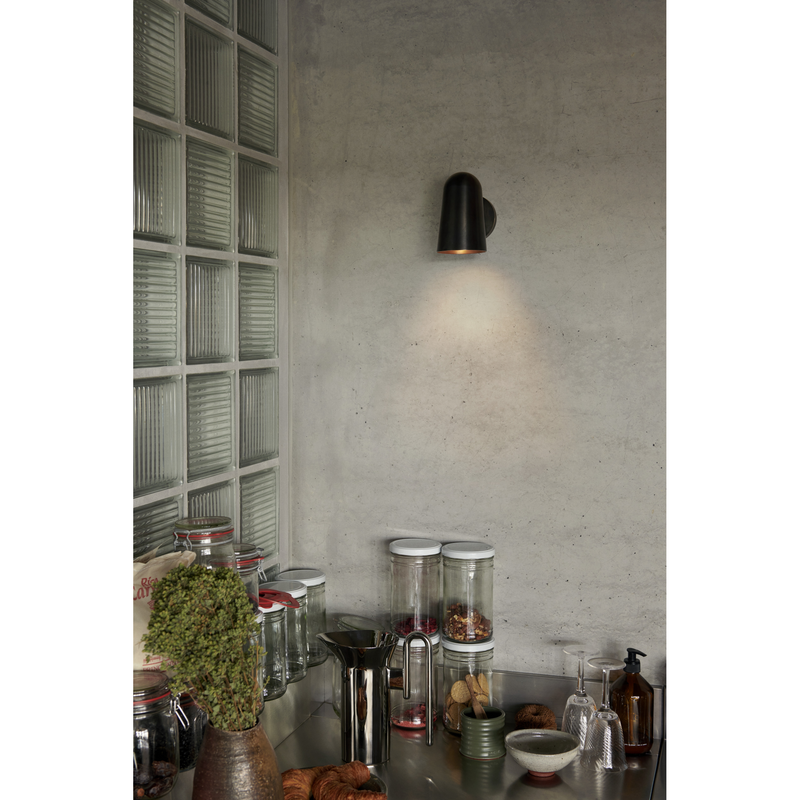 SOLID VÆGLAMPE SC105 BRONZED MESSING UDENDØRSLAMPE