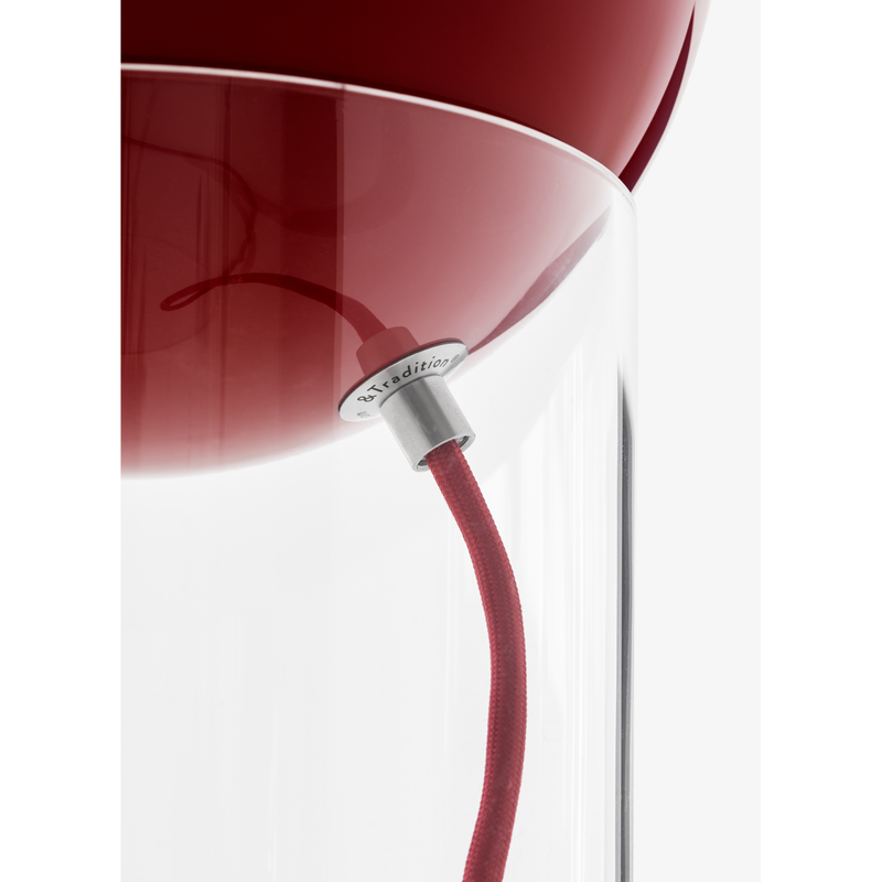 TOPAN VP13 BORDLAMPE AKRYL BASE OG VERMILION RED