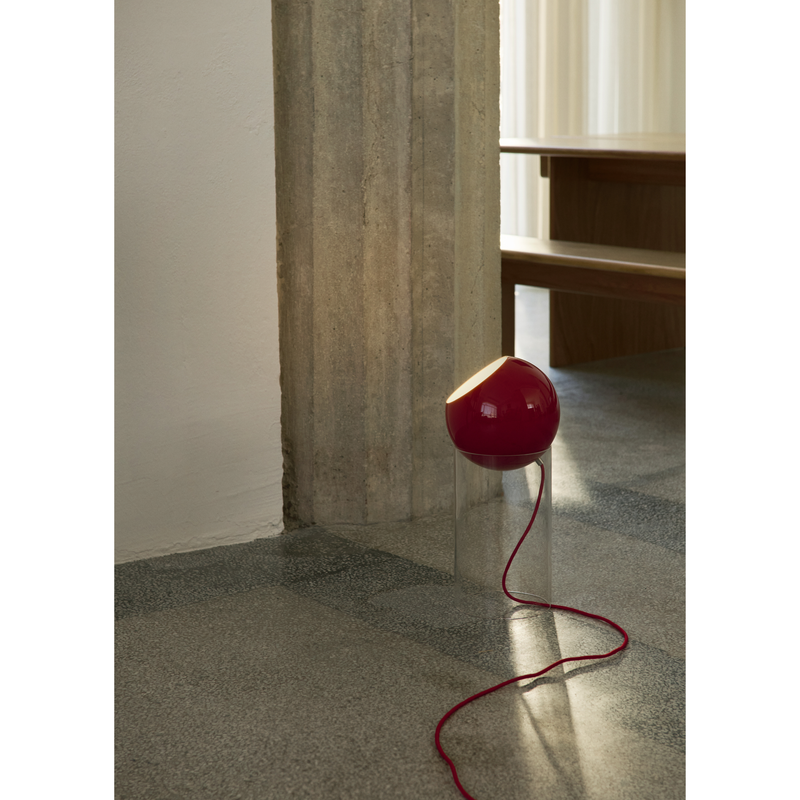 TOPAN VP14 GULVLAMPE AKRYL BASE OG VERMILION RED