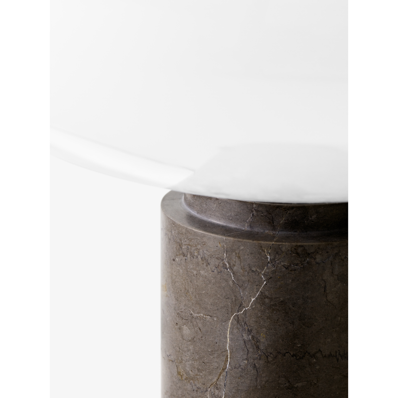 MIST AP17 BORDLAMPE GLAS GRIGIO CALDO BASE