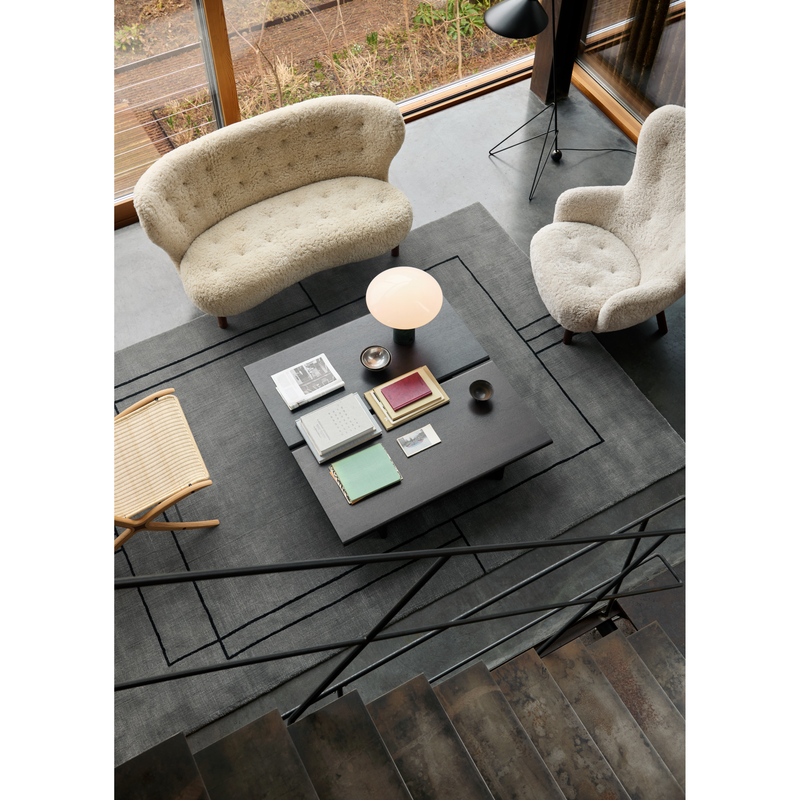 MIST AP17 BORDLAMPE GLAS GRIGIO CALDO BASE