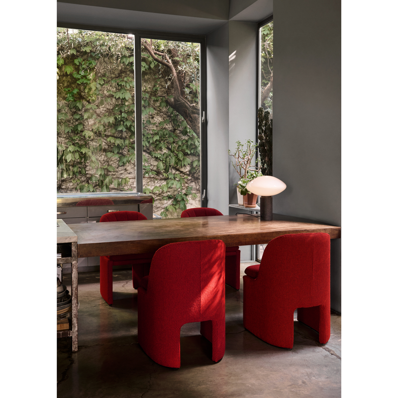 MIST AP17 BORDLAMPE GLAS GRIGIO CALDO BASE