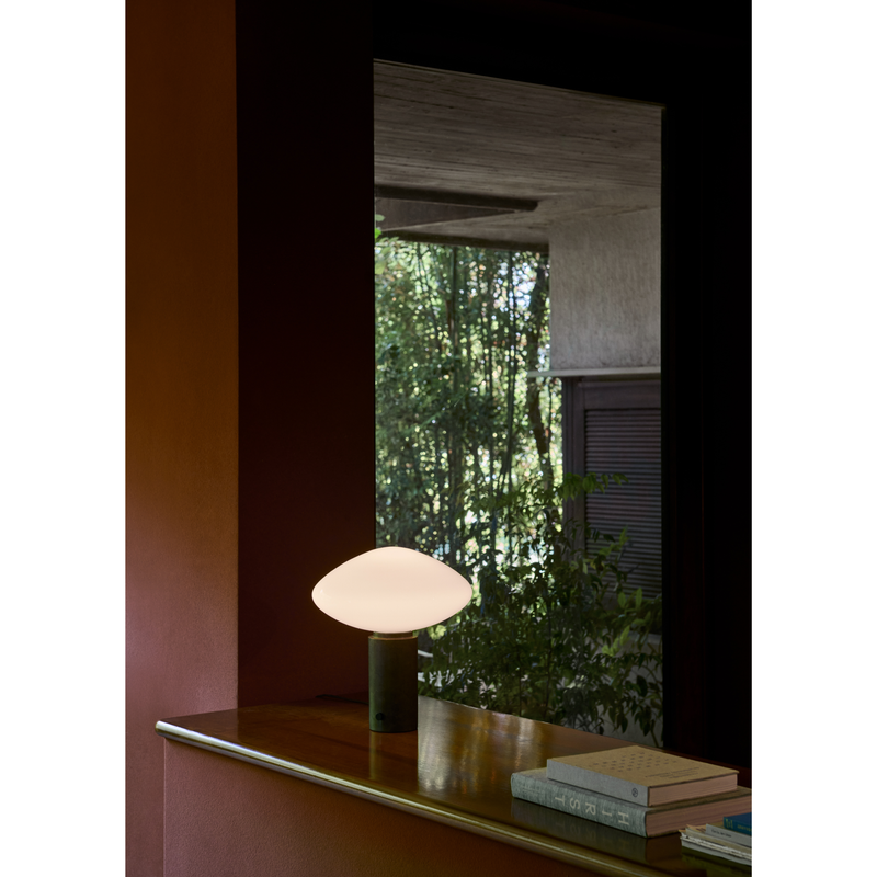 MIST AP17 BORDLAMPE GLAS GRIGIO CALDO BASE