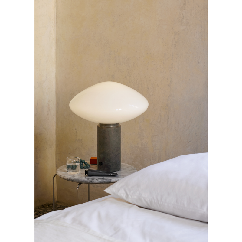 MIST AP17 BORDLAMPE GLAS GRIGIO CALDO BASE