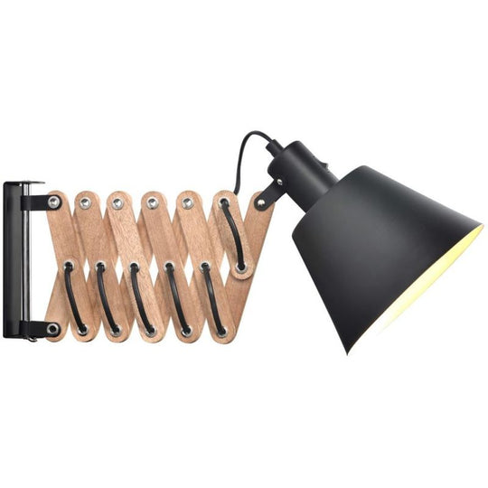 VINTAGE SAXLAMPE SORT/OLIERET VALNØD