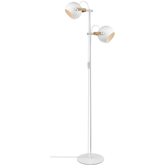 D.C GULVLAMPE 2 ARME HVID M/EGETRÆ