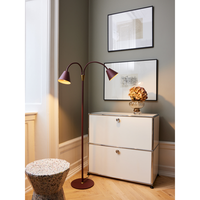 HYGGE GULVLAMPE 2 MAROON MESSING GU10