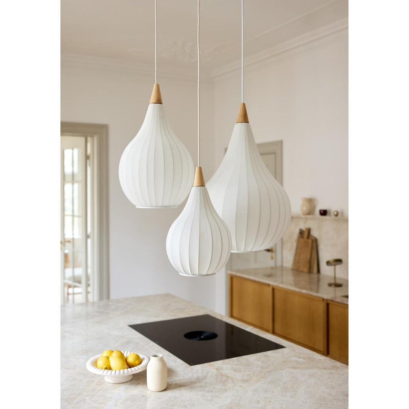 DROPS Ø30 TEKSTIL PENDEL HVID - Halo Design