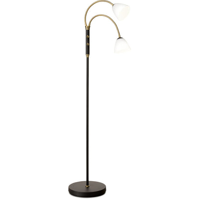 LUCID LED GULVLAMPE 2 ARM OPAL ANTIQUE