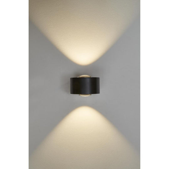 EASY LENS VÆGLAMPE SORT LED 2-215-30-2