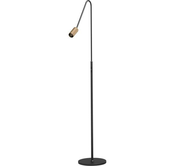 DECOR F1 - GULVLAMPE - SORT/MESSING LED