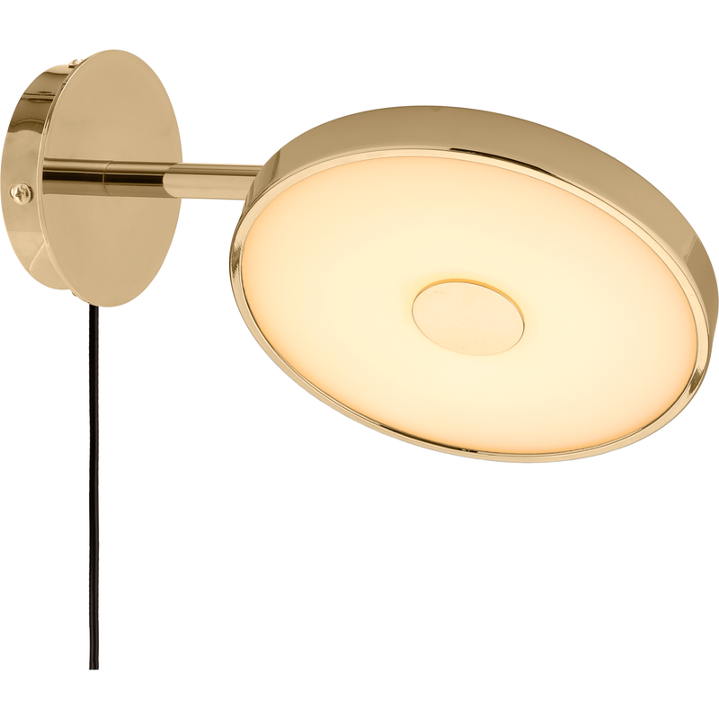 ASTERIA VÆGLAMPE KORT MESSING