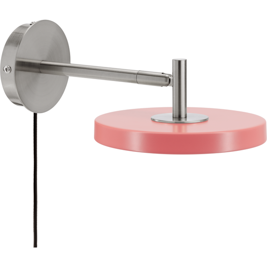 ASTERIA VÆGLAMPE KORT STÅL/ROSE