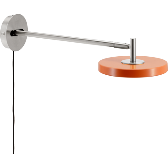 ASTERIA VÆGLAMPE LANG STÅL/ORANGE