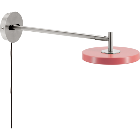 ASTERIA VÆGLAMPE LANG STÅL/ROSE