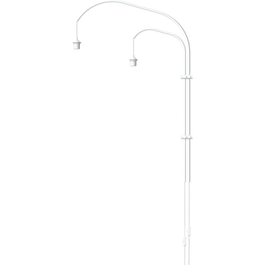 Willow Dobbelt Vægstativ Hvid H123 - Væglampe