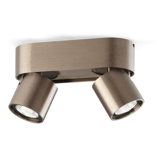 Aura C2 LED Loftlampe – Light-Point (Rose Gold, 2×7 W, Kelvin-Switch)