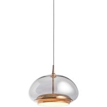 AVALON PENDEL SMOKED GLAS/ROSE GOLD LED