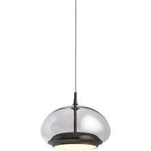 AVALON PENDEL SMOKED GLAS/BLACK CHROME LED
