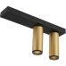 Loom Design X-Beam – Dobbeltspot i sort og guld med fleksibel LED-belysning