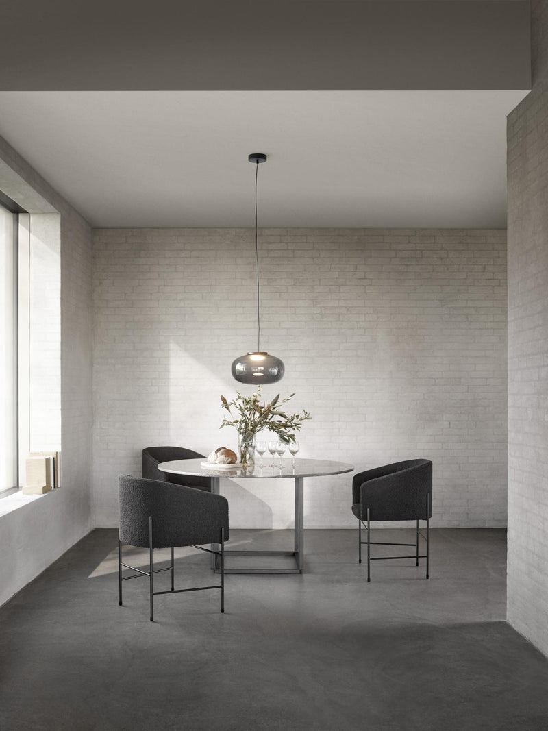 NEW WORKS KARL-JOHAN LED Ø23 RØGET GLAS PENDEL - Svampejagtens charme i en mindre udgave