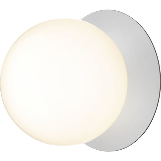 LIILA 1 LARGE VÆGLAMPE IP44 LYS SØLV/OPAL