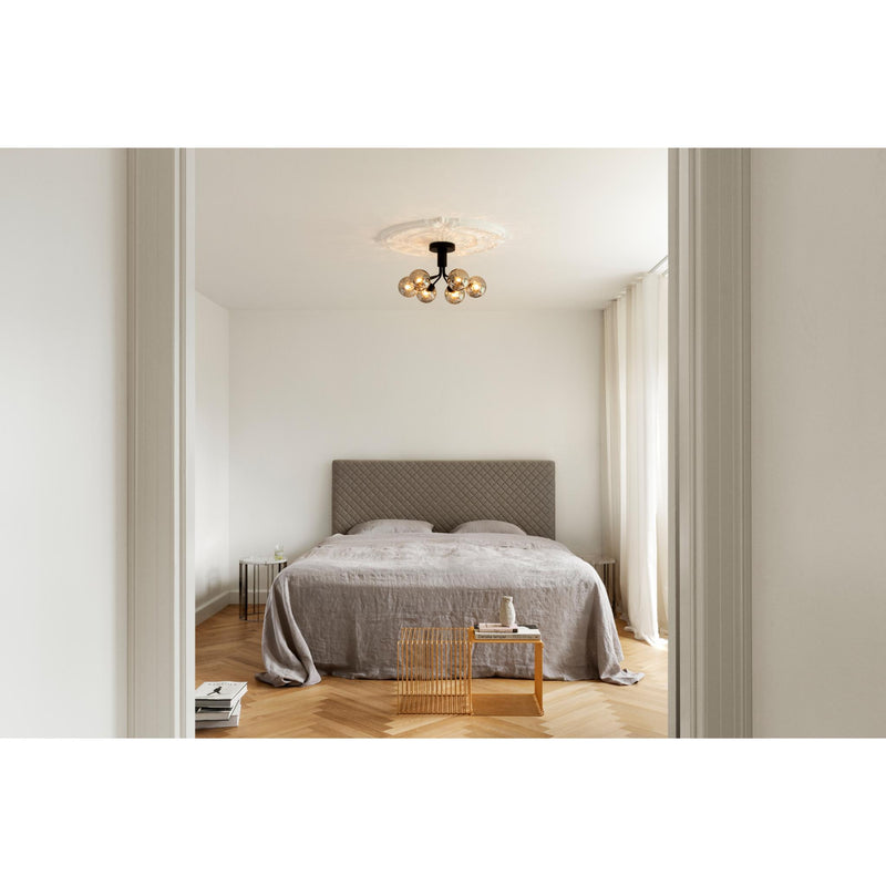 APIALES 6 LOFTSLAMPE SATINSORT/OPTIK RØGET