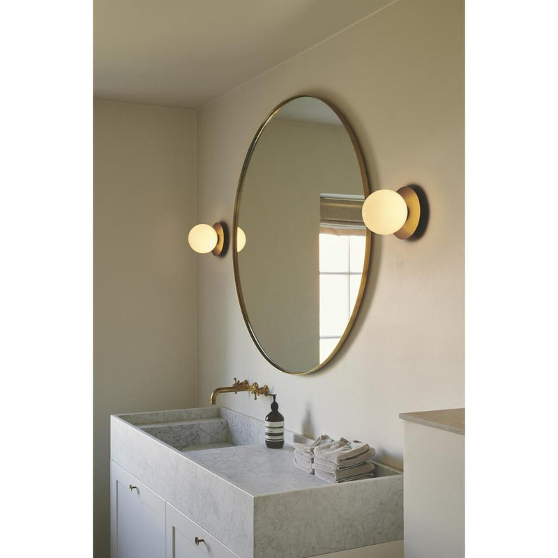 LIILA 1 MEDIUM VÆGLAMPE IP44 SORT/OPAL