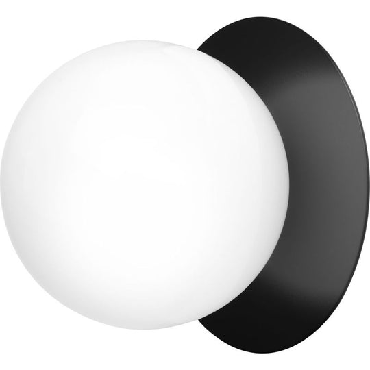 LIILA 1 MEDIUM VÆGLAMPE IP44 SORT/OPAL