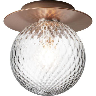 LIILA 1 MEDIUM VÆGLAMPE IP44 MØRK BRONZE/KLAR